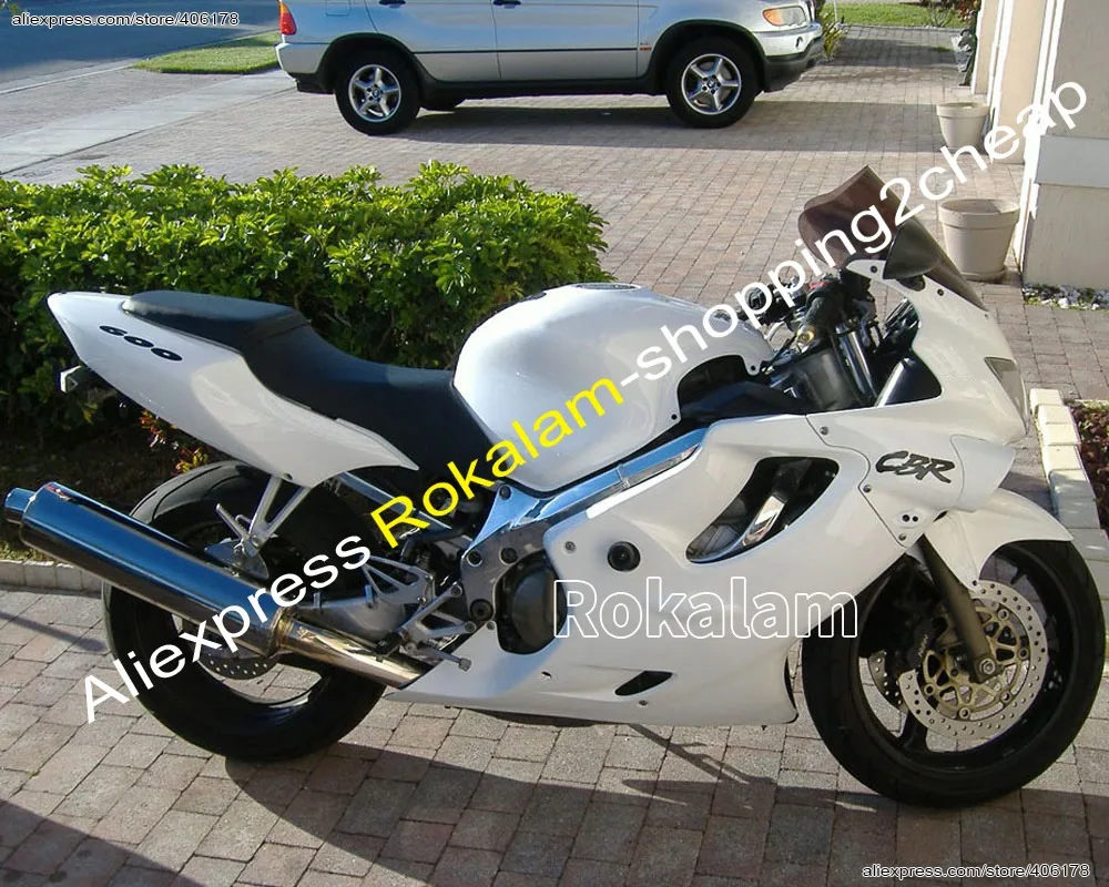 

Fairing Fits For Honda CBR600F4 CBR600 F4 CBR 600 600F4 99-00 1999-2000 Full White Road Fairings (Injection Molding)