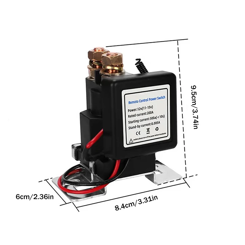 Wireless Remote Control Battery Relay Switch Car Starter, Remote Battery Disconnect Switch, Remote Start & Warm-Up/Cool-Down 12v view 5