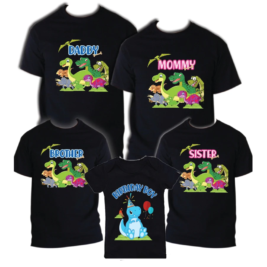 

Dinosaur Big Family Birthday Party Matching T-Shirt Family Matching Outfits Dad Mon Baby All Family Member Availible Shirt Gift