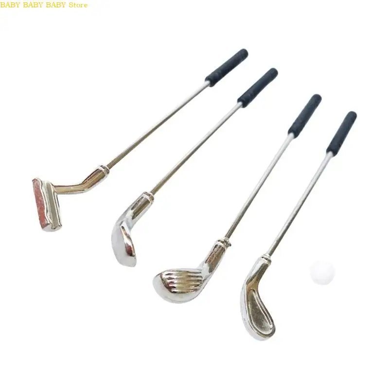 

Q81A 1/12 Scale Dollhouses Accessories Golf Club Set With Golf Balls Scene Displaying