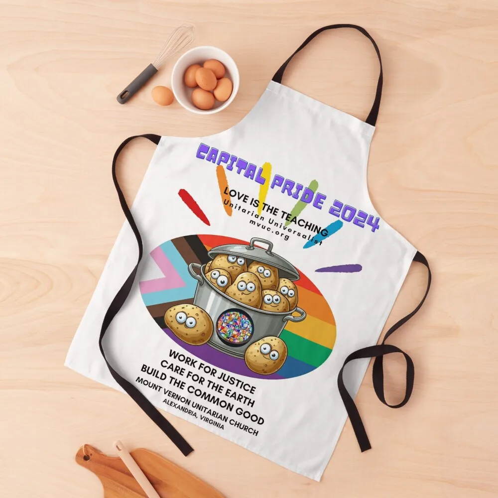 

Capital Pride 2024 with MVUC's Pot of Bumping Potatoes Apron men painters esthetician For Hairdresser Apron