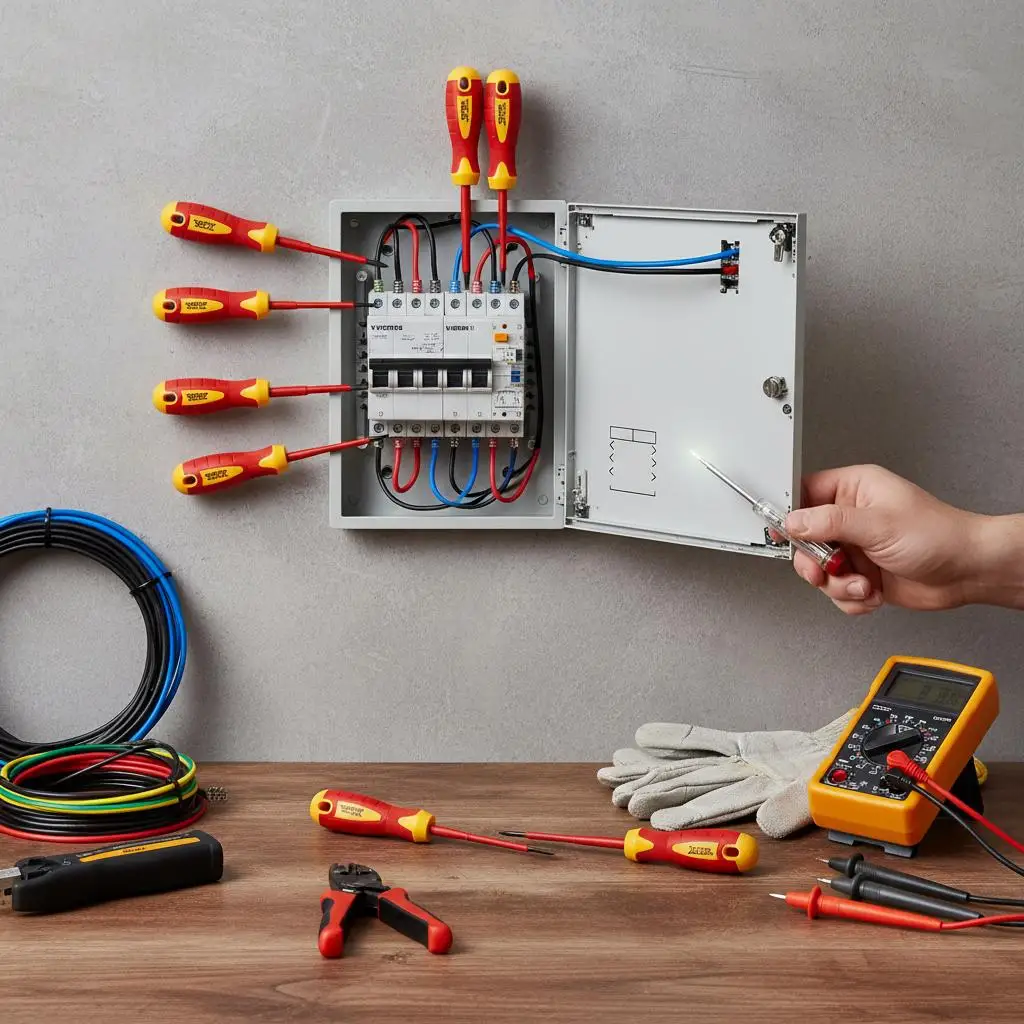 11-teiliges Set mit isolierten Schraubendrehern, professionelles Werkzeugset für Elektriker, mit magnetischen Spitzen und T – Detail 1