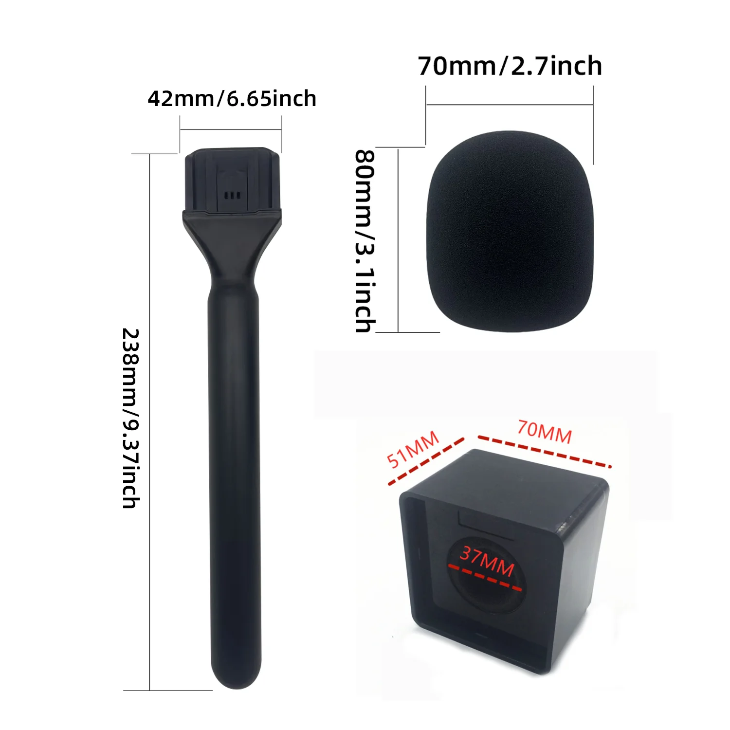 Adaptador de mano con micrófono para grabación de vídeo, entrevista de TV con logotipo personalizado, para Rode Wireless Go Goii/DJI Mic/Relacart, micrófono inalámbrico