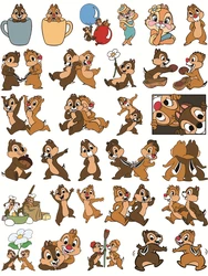 Chip 'n' Dale iron on patches for clothes custom patch DIY children printing for T-shirt vinyl stickers stripes for jeans