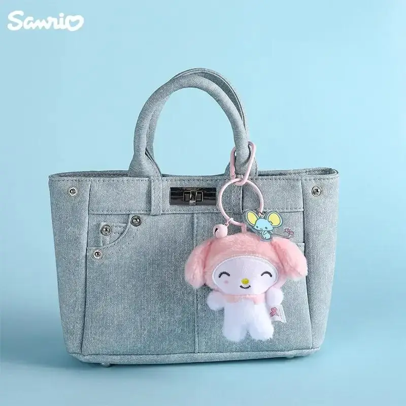 10 cm Sanrio My Melody Kuromi Cinnamoroll Hello Kitty Kat Hangyodon Purin Hond Knuffel Anime Knuffels Sleutelhangers Hanger