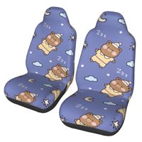cute little bear 2pcs Print Car Seat Covers for Women and Men, Universal Auto Front Seat Protector Fits for Car, SUV Sedan,
