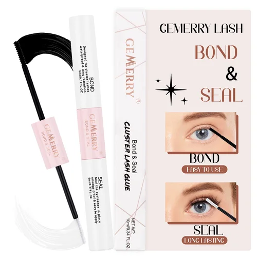 GEMERRY-pegamento para pestañas de 5ml, pegamento para pestañas para extensión de pestañas DIY, pegamento para pestañas resistente al agua de larga retención para grupos de pestañas