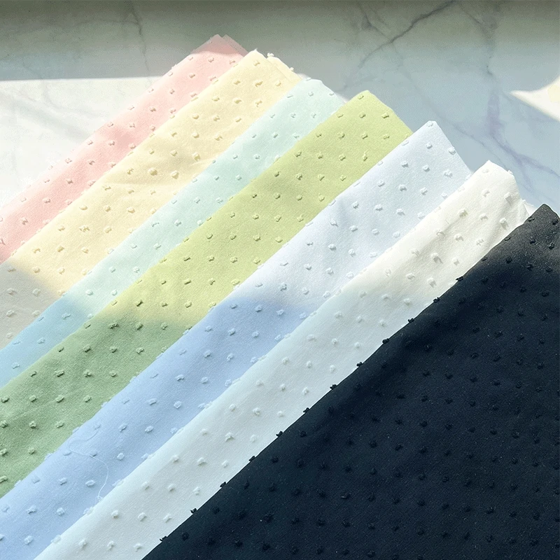 

1Meter Soft Jacquard children's fabric 100% cotton solid color fabric sewing ladies shirts dresses bed sheets baby pajamas