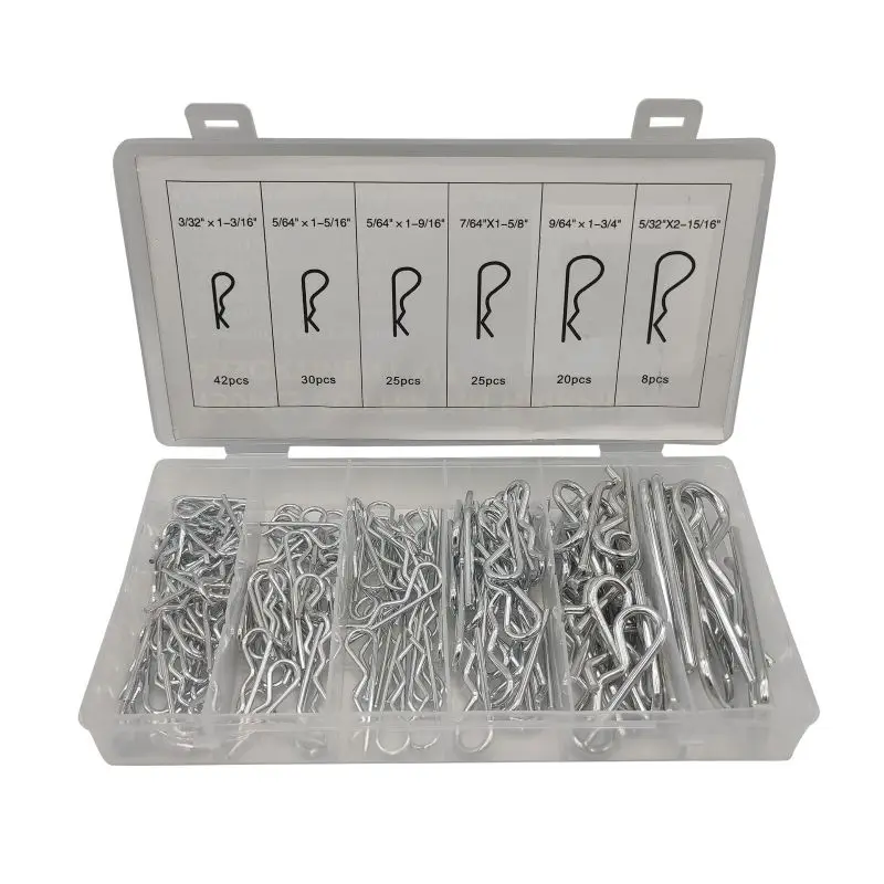 CotteFor for R Pin Kit 150 Pieces For R Type 6 Sizes 2.38x30.1mm 1.98x33.34mm 1.98x39.69mm 2.78x41.37mm 2.57x44.45mm 3.96x75mm
