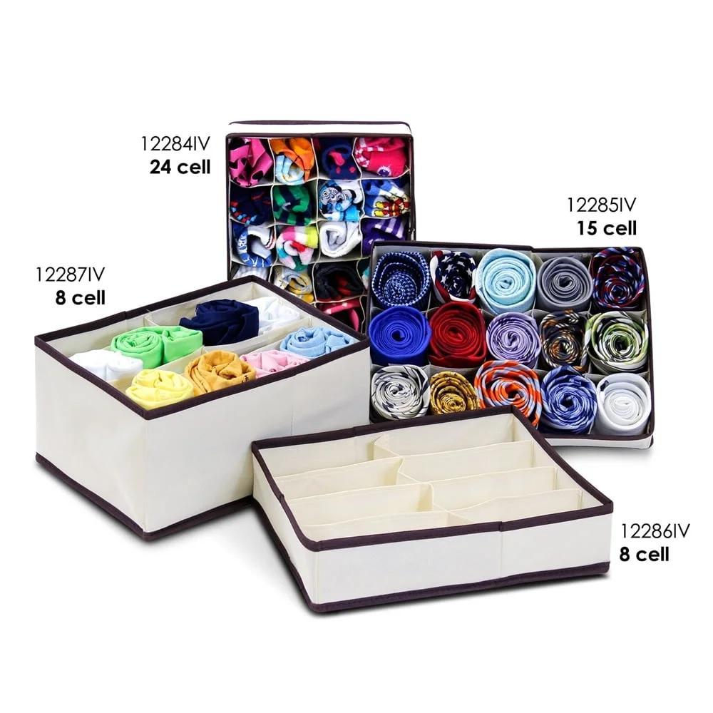 Foldable Non-Woven Fabric Storage Organizer Drawer Closet Under Bed Arts Crafts Accessories Neatly Classify Durable Space Saver