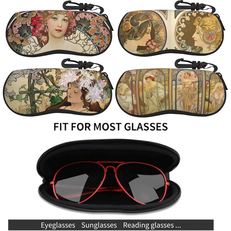 

Oil Painting By Alphonse Mucha Glasses Box High-end Sunglasses Myopia Glasses Pressure Resistant Sunglasses Boxs Glasses Bags