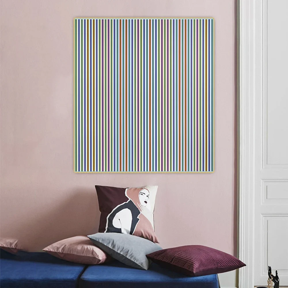 Citon Bridget Riley《Elysium》Canvas Oil Painting Artwork Poster Picture Wall Hanging Decorations Home Living Room Decor