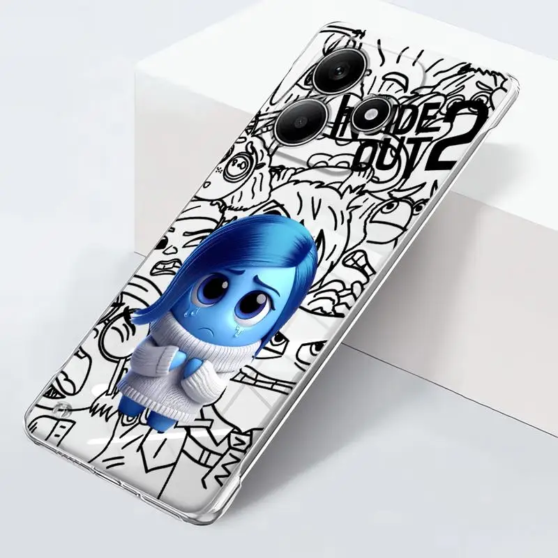 phone case for Redmi note 14 pro plus cases 13 5g 12Pro 13pro 10 12 borderless cooling clear funda Disney Inside Out Vice Mente