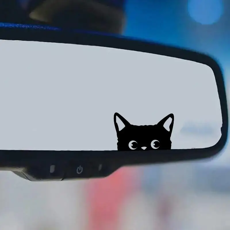 

Наклейка-котик-надписитель (2 шт.), наклейка на зеркало заднего вида автомобиля, наклейка-котик-надписитель черного цвета, виниловая наклейка, автомобильные наклейки, декоративная наклейка