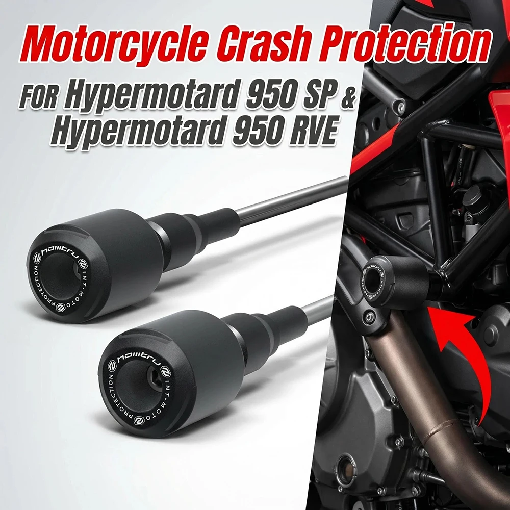Motorrad-Rahmen- und Verkleidungsschutz, Sturzschutzpolster für Ducati Hypermotard 950 SP und Hypermotard 950 RVE