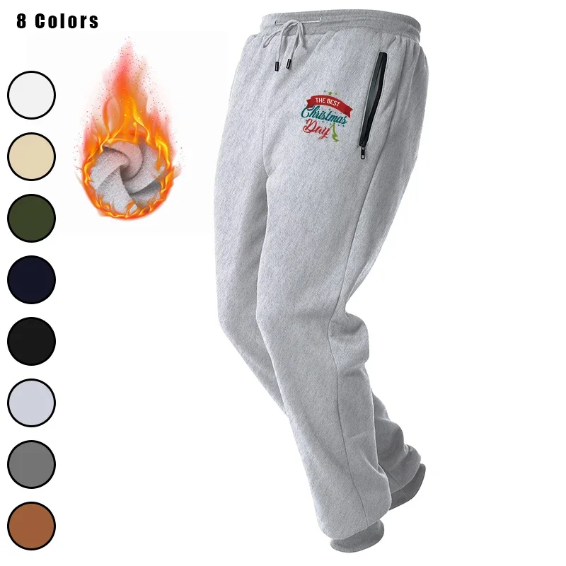 Joggingbroek voor heren Joggers Fleece taps toelopend met ritszakken Gym voor hardlooptraining