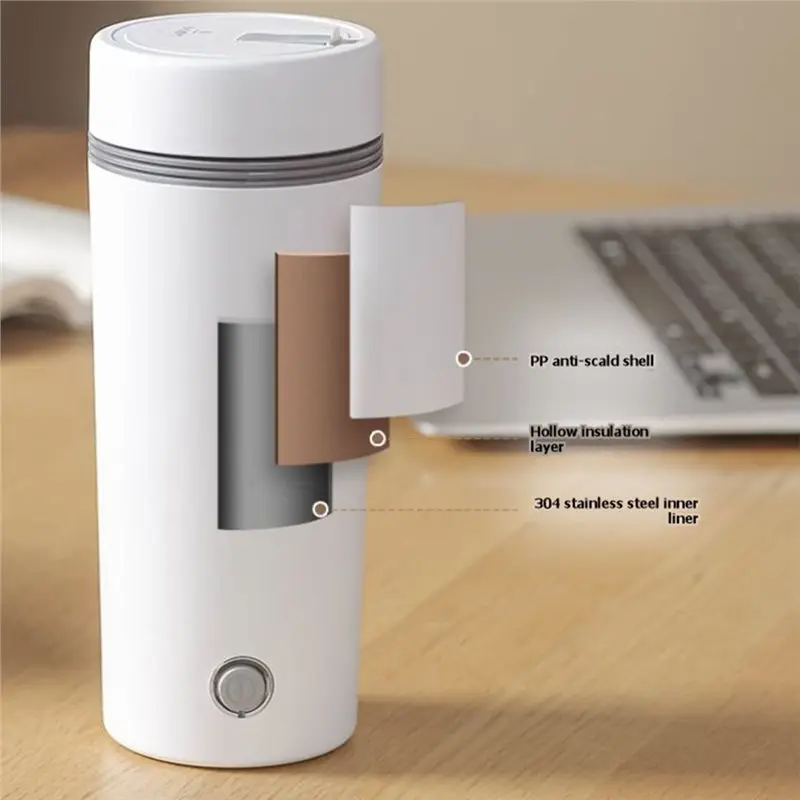 LITE-Electric Boiling Pot Portable Health Electric Kettle Mini Tea Milk Beverage Heater For Office Hotel Camping B EU Plug