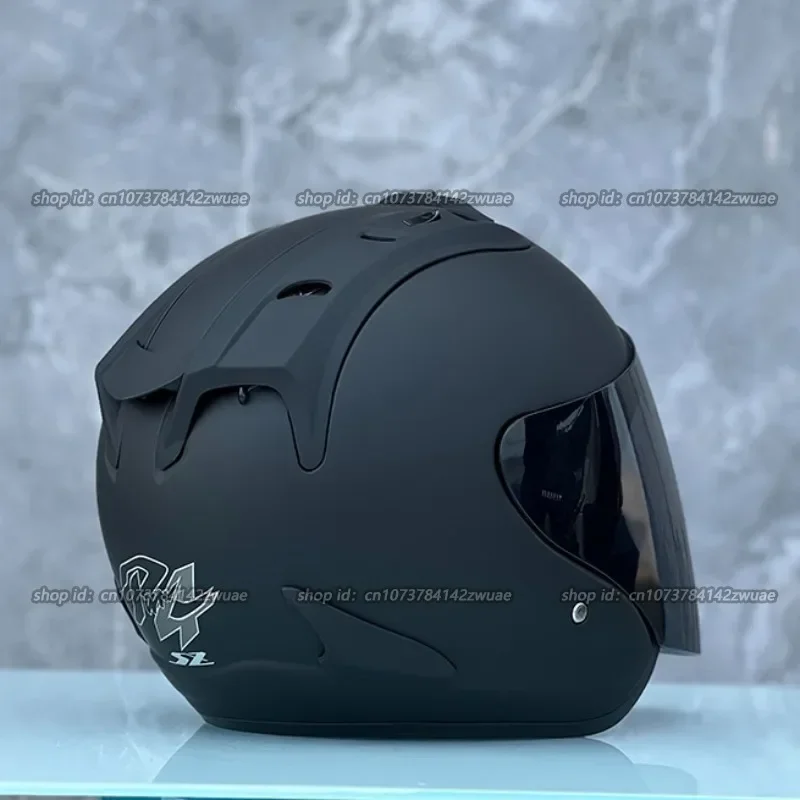 Ram4 Matte Black Half Helmet Men and Women Motorcycle Off-Road Summer Helmet Downhill Racing Mountain Cross Casco Capacete