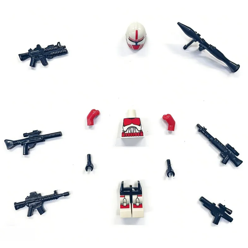 Small Particle Building Block Toy Figurine Accessories Soldier Warrior Model Puzzle Components Boys' Holiday Gift view 3
