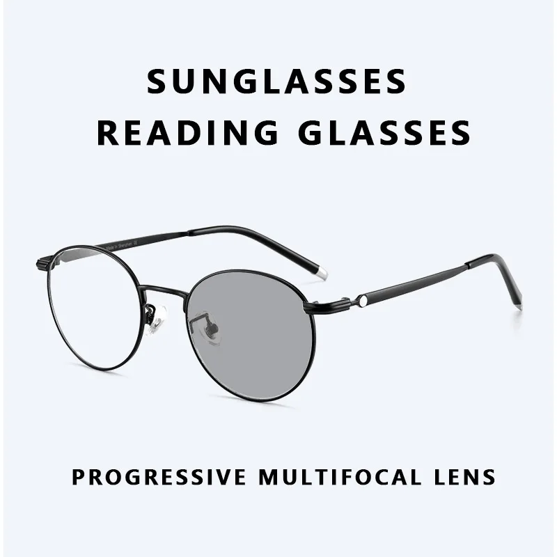 

Photochromic Multifocus Progressive Reading Glasses for Men UV400 Sunglasses Intelligent Progressive Multifocal Lenses