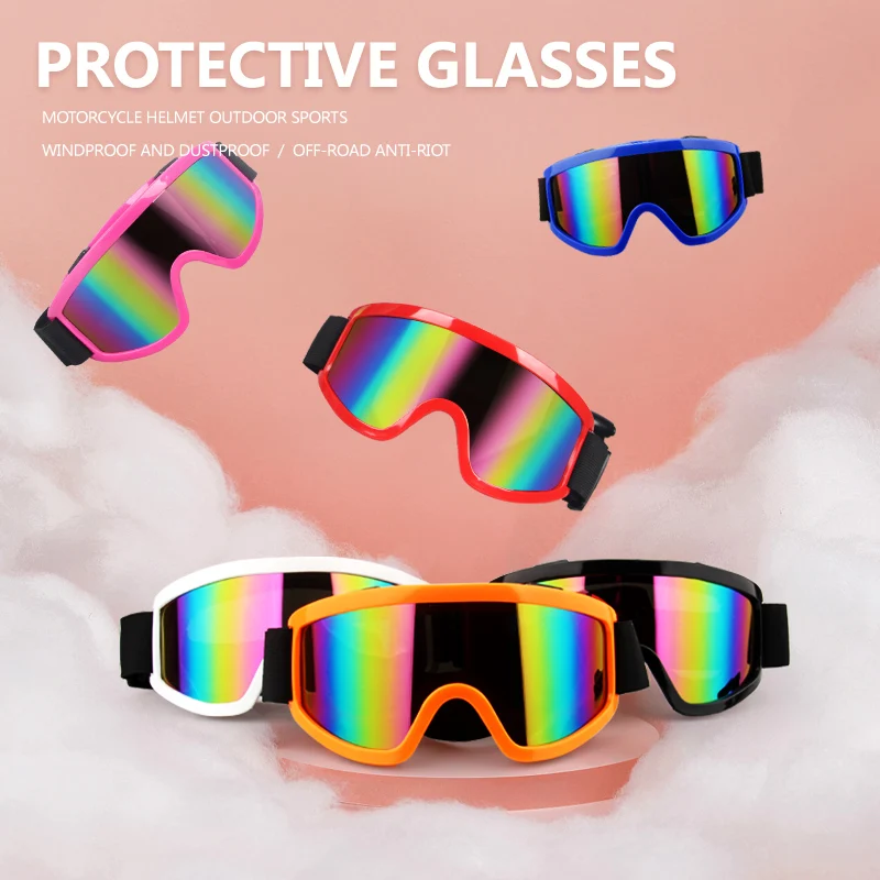 

Protective Glasses Motorcycle Helmet Outdoor Sports Windproof Dustproof Eye Glasses Ski Snowboard Goggles Motocross Riot Control