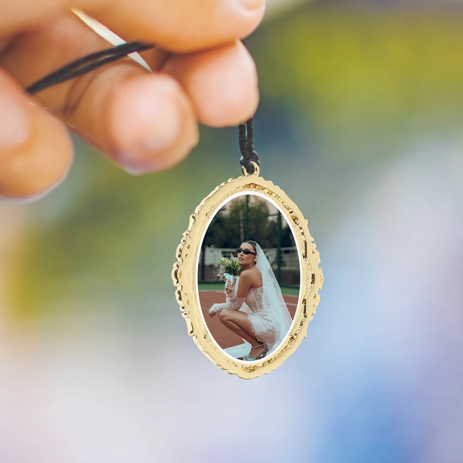 

4 Pcs Photo Frame Pendant Accessories Jewelry Parts Findings for Making Connector Charms Necklaces DIY
