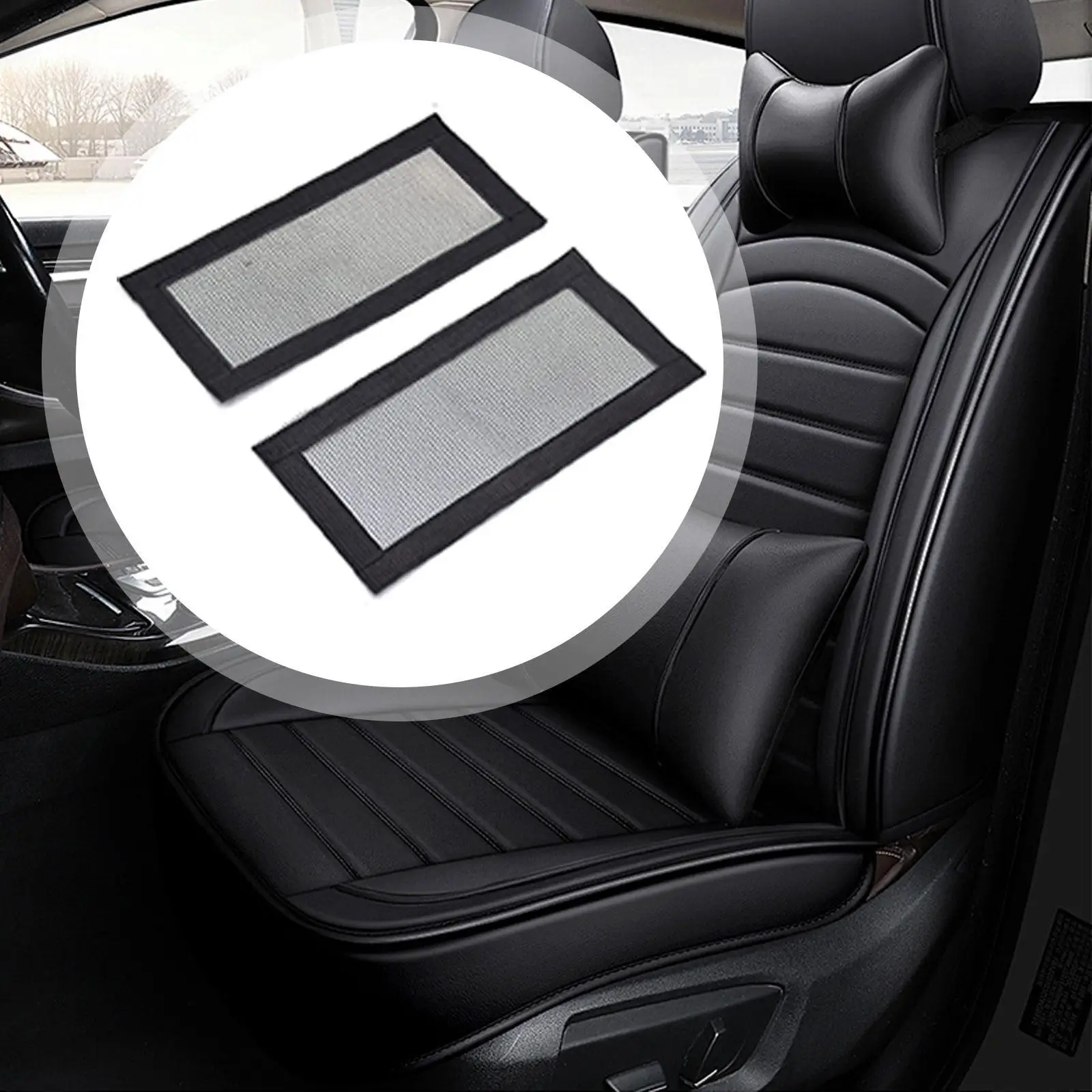 2Pcs Air Outlet Anti Blocking Mesh Grilles Protector, Replacement Car Under Seat Air Vent Cover for Tesla Ventilation Grille - view 3