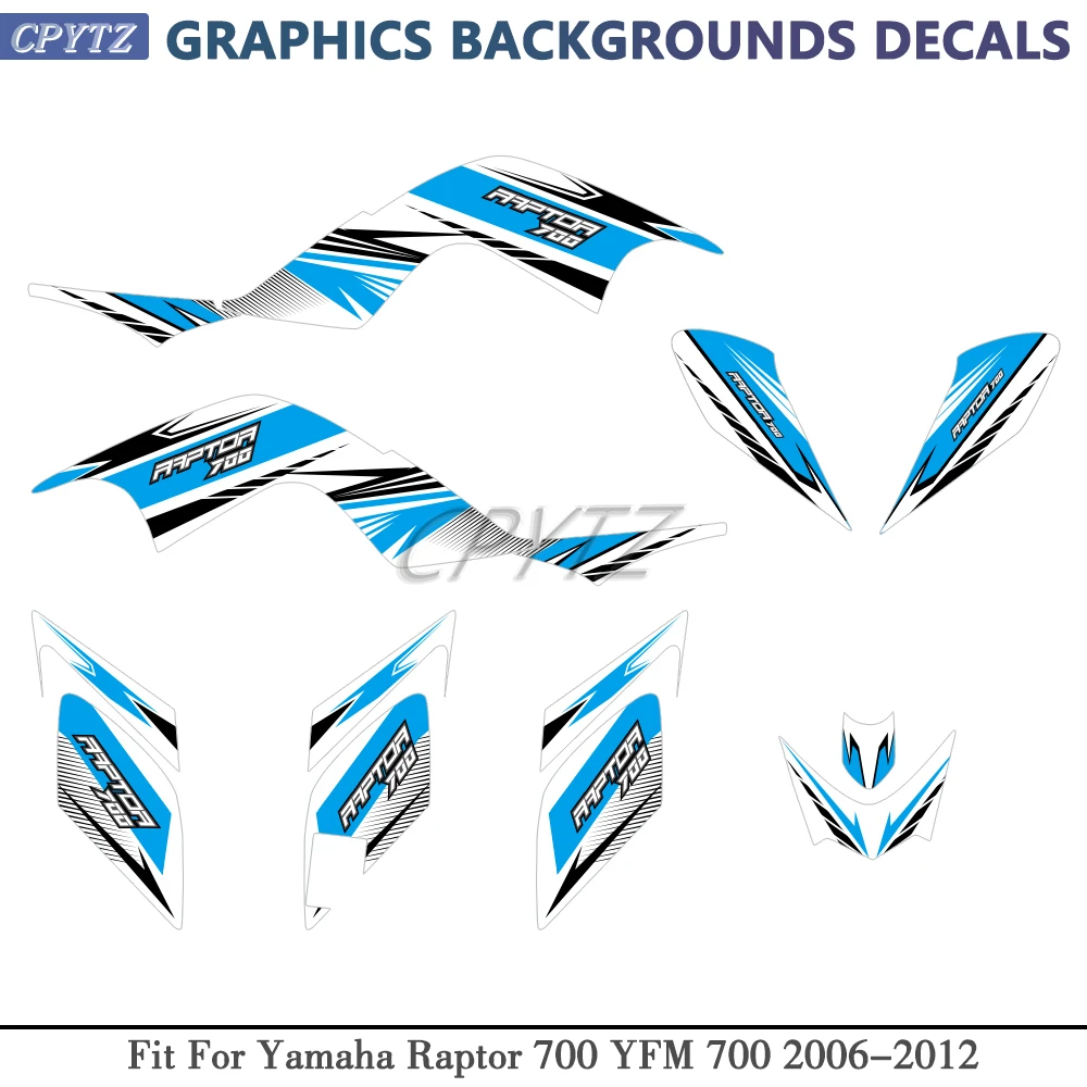 

Motorcycle Fairing Full Graphics Background Decal Kit fit For Raptor 700 YFM 700 2006 2007 2008 2009 2010 2011 2012