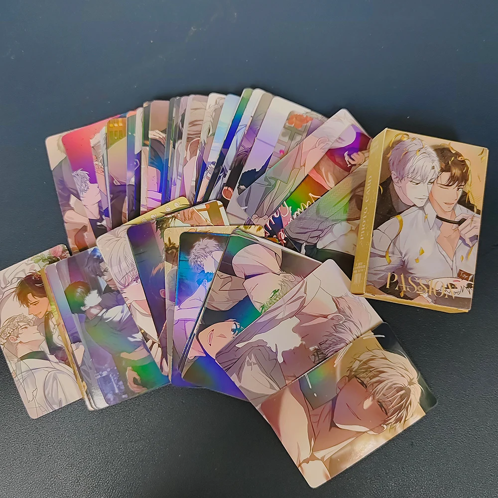 Korean Manga Passion Laser Lomo Card Ilay Riegrow And Jeong Taeui Figure Photocard Fans Collection Gift 55 Pcs/set