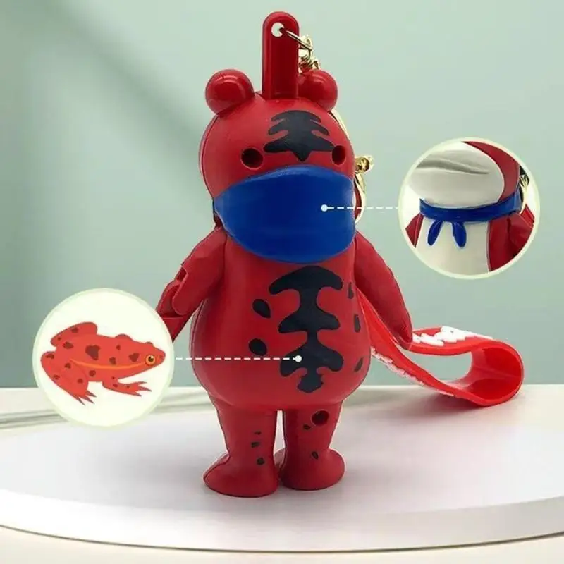 39bdカエルの敬礼キーチェーンフィジェットおもちゃバックパックチャームアクセサリーストレスリリーフハンドおもちゃの誕生日パーティーギフト女性男性