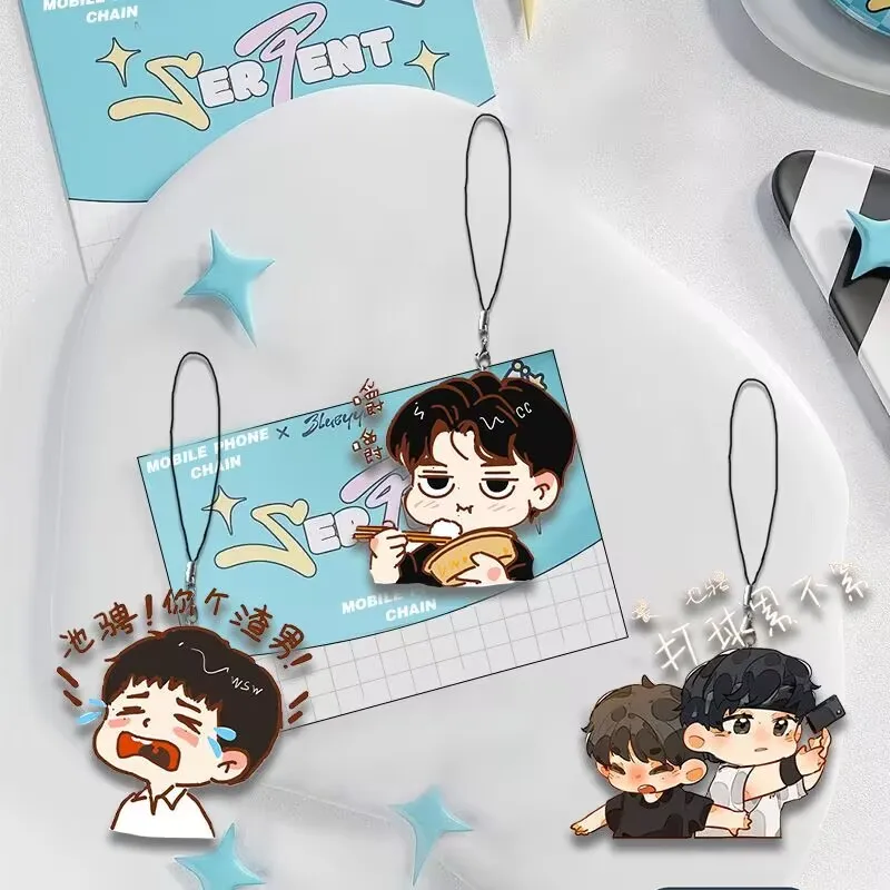 

Reverse Love Q-версия периферийная акриловая цепочка для мобильного телефона, чехол для телефона, декоративный кулон с рисунком в подарок Tian Xu Ning Ziyu