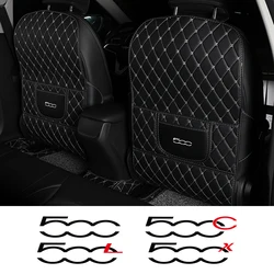 1PCS Car Seat Back Child Anti Kick Pad Protective Cover Anti-kick Mat Auto Accessories For Fiat 500 500C 500X 500L Abarth 695