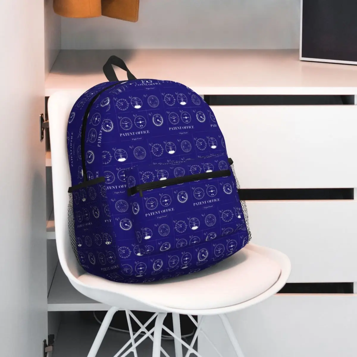Pilot Top Airplane Six Pack Flight Instruments Backpack Student BookBag Kids School Bag Computer Shoulder Bags for Boys Girls