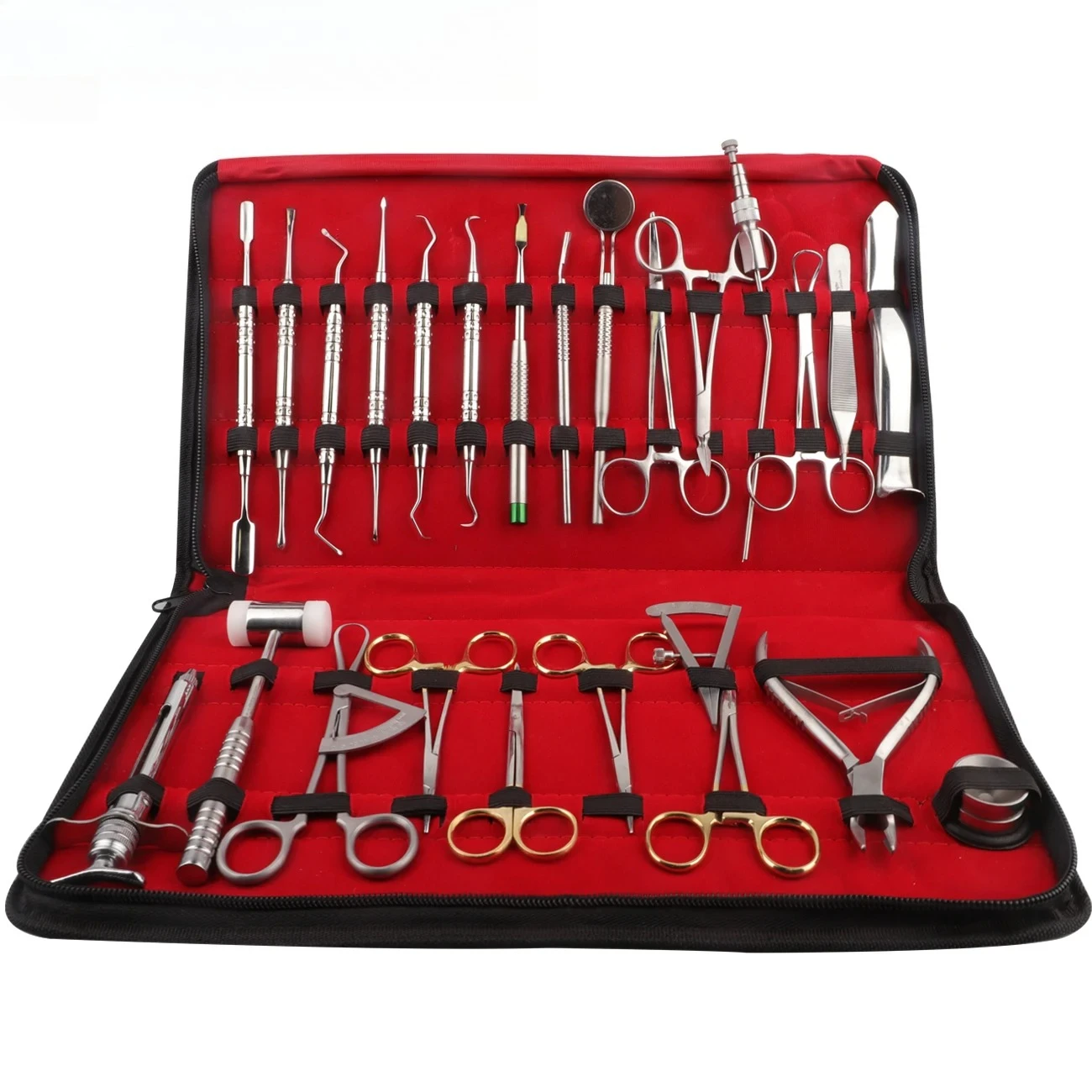 26 Pcs/set Complete Dental Implant Surgery Kit | Basic Instrument Set for Implant Placement, Dentist Surgical Tools with Case