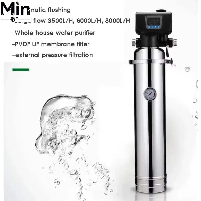 3500 L/H Flow Stainless Steel 304 Whole House Water Purifier Machine Filtration System for Home Drinking