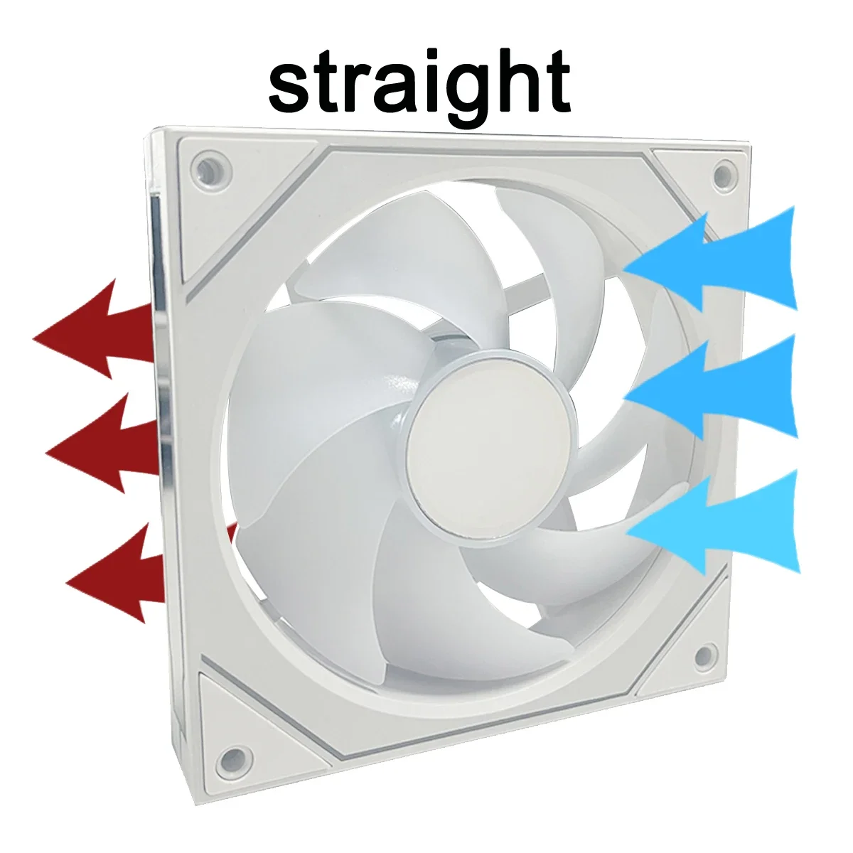 IWONGOU PC Case Fan White straight Triple Mirror Circulation ARGB 120mm 4-Pin PWM PC Silent Cooling Fan Low Noise Case Fan