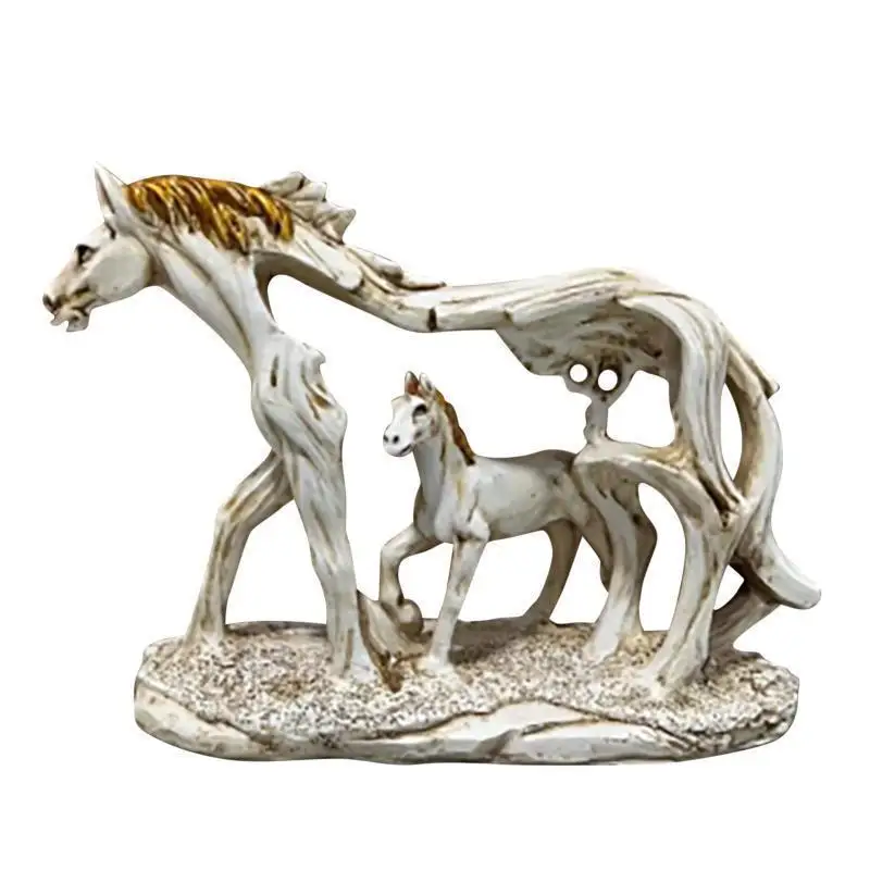 

1Pcs Hollowed Out Gallant Horse Decorative Ornament Home Living Room Tabletop Modern Simplicity Resin Sculpture Crafts