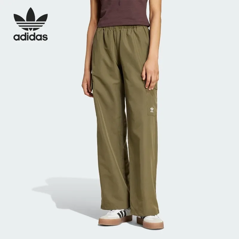 Adidas Quick Dry Woven Elastic High Waist Slim Fit Multi Cargo Pockets Yoga TrousersIX9972