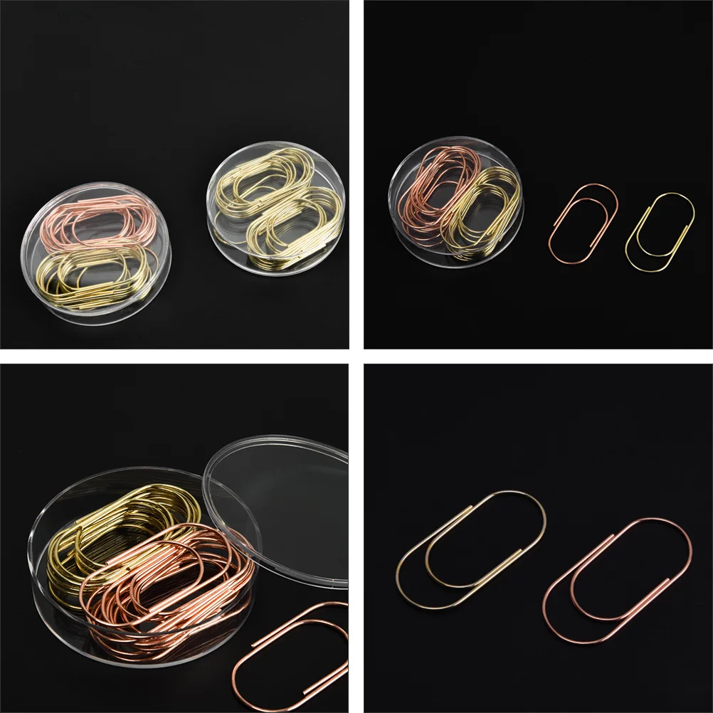 

20pcs Metal Clips Sturdy Large Paper Clips Kit Non Slip Memo Holder Smooth Surface Office Supplies