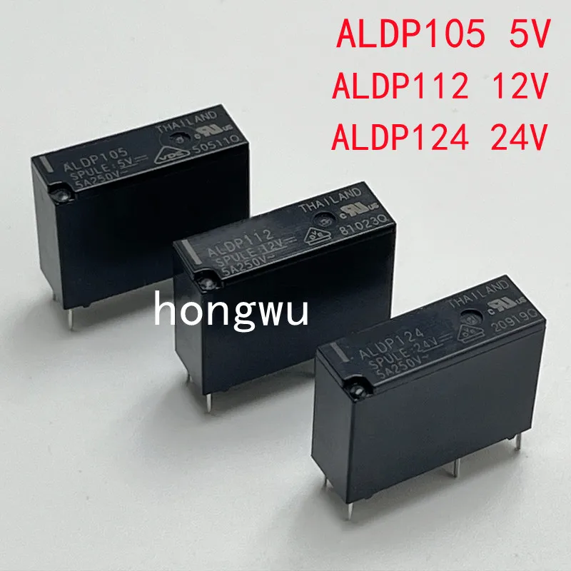 

100% Original New 5PCS ALDP105 ALDP112 ALDP124 relay 5A 4pins 5V 12V 24V