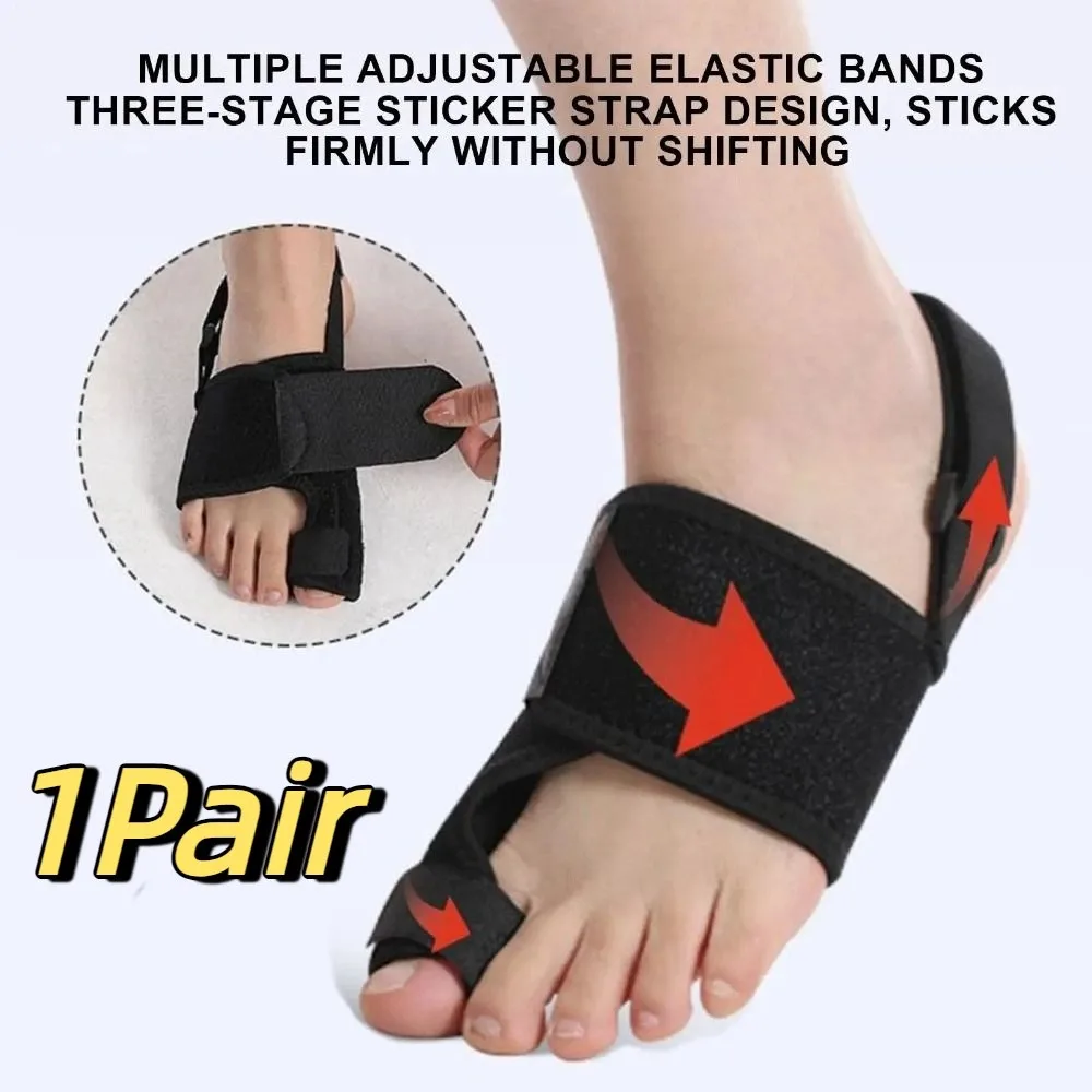 

Эргономичный корректор бурсита большого пальца стопы, регулируемый ремень, многоразовый выпрямитель для большого пальца ноги, защита бурсита стопы, черный ортопедический бандаж для мужчин/женщин