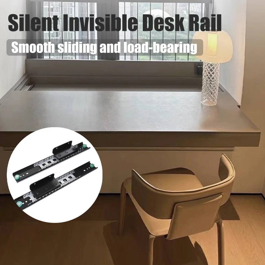 

Rail Silent Invisible Desk Rail Heavy-duty Push-pull Style Window Sliding Rail Bay Window Slide Side-Mounted Hardware