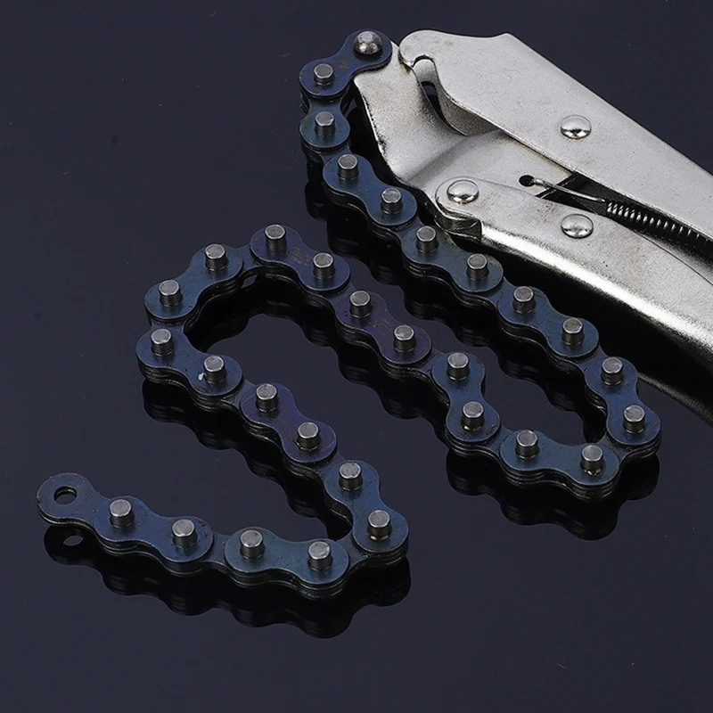 Chain Pliers, Extended Multifunctional Industrial Grade 10-Inch Universal Chain Type Pipe Clamp Wrench