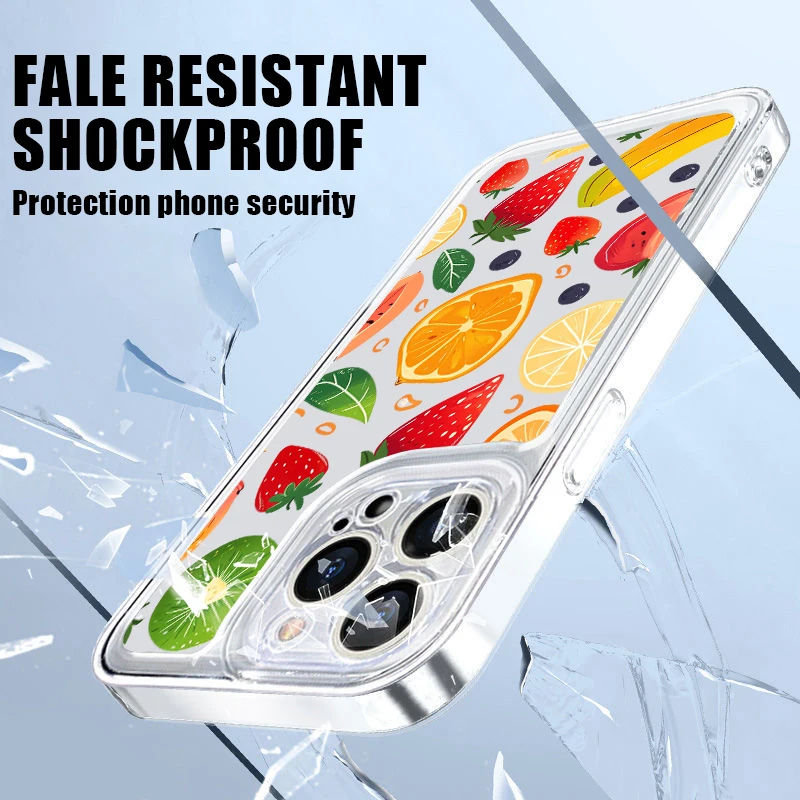 Watermelon Case For iPhone 15 17 Pro Max Lemon Cherry Fruit Clear Soft Cover For iPhone 14 16 13 12 Pro Max 11 SE 2022 16E Air