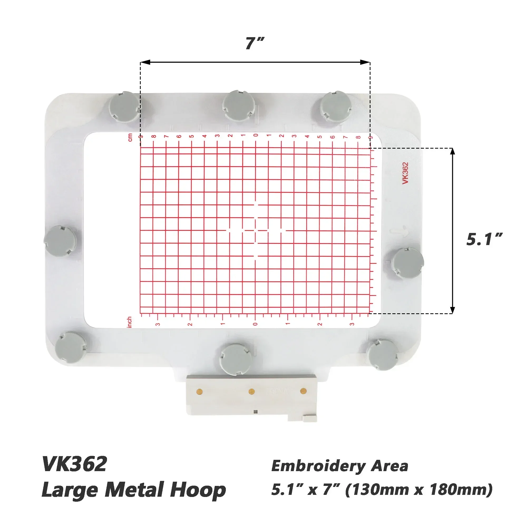 

VK362 Magnetic home embroidery fram 7x5inch 180x130mm for Husqvarna Viking Machines Designer Diamond Ruby Topaz Series