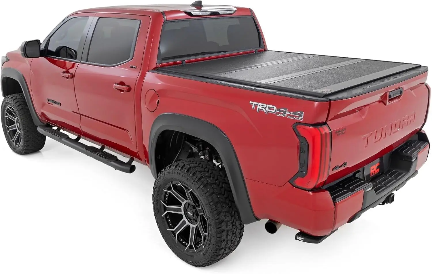 Hard Tri-Fold Tonneau Cover, Low-Profile Aluminum, Fits 2022-2026 Pickup Truck with 5'7