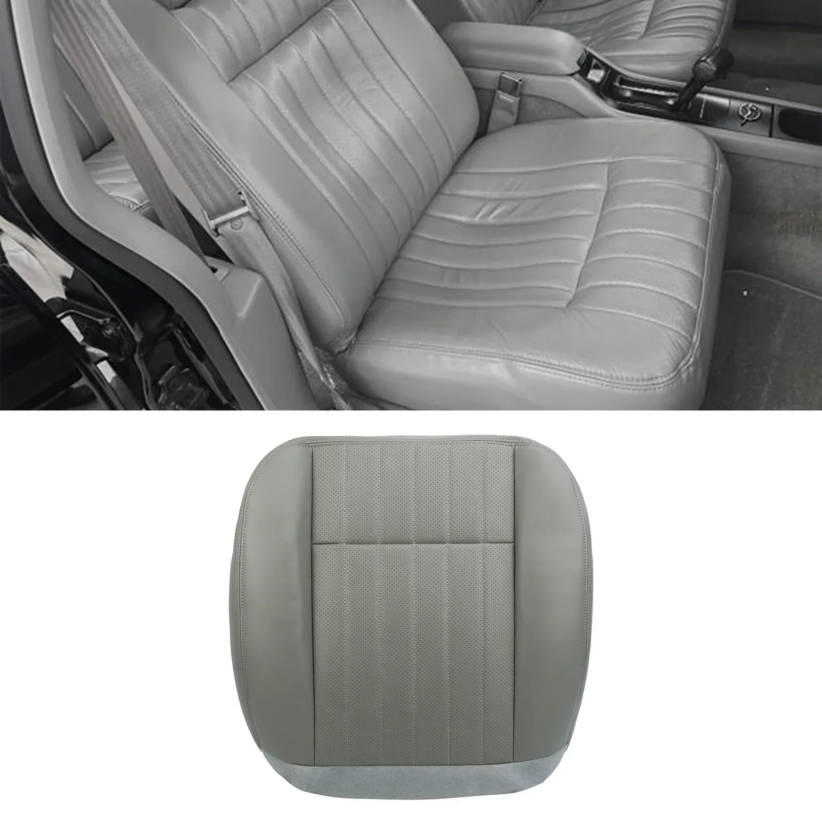 

Compatible For Impala SS Sedan 4 Door 1994-1996 Car Seat Cover Mircrofiber Leather Passenger Side Bottom Seat Cover