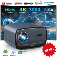 FANGOR 3000ANSI 4K Projector Android 3+128G Wifi Projector Free Netflix HDR Video Home Theater Beamer Outdoor Smart TV With MEMC