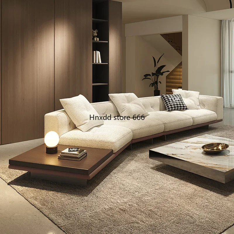 Italian minimalist sofa special-shaped corner villa living room light luxury