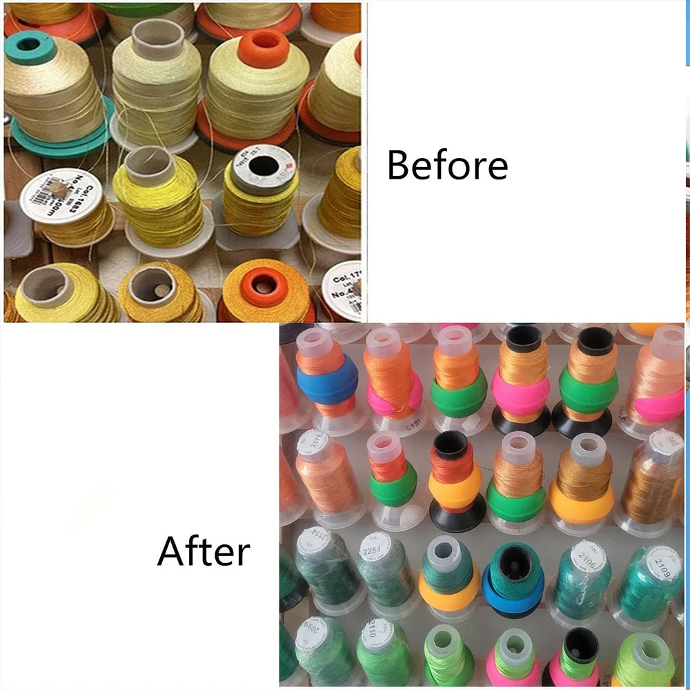 100Pcs Thread Spool Savers/Bobbin Huggers - Prevent Thread Tails from Unwinding  for Sewing and Embroidery Machine Thread Spools